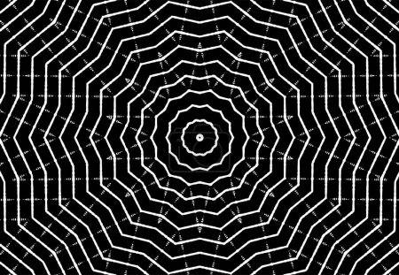 Ilustración de Abstracto negro forma redonda sobre fondo blanco. ilustración vectorial - Imagen libre de derechos