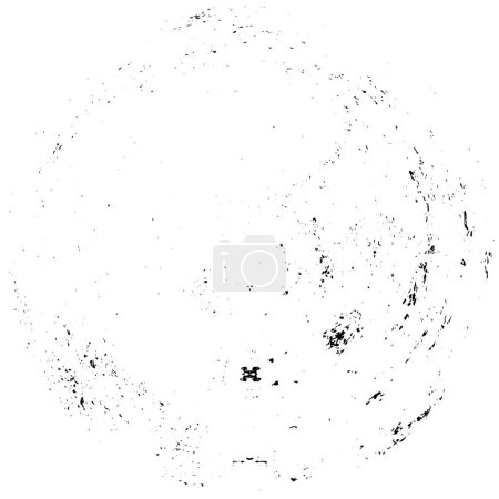Téléchargez les illustrations : Modèle rond Grunge noir isolé sur fond blanc. Conception d'éclaboussure d'encre - en licence libre de droit