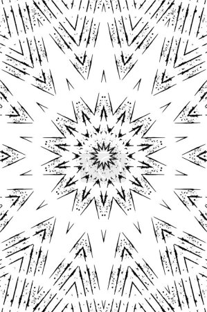 Illustration for Black and white creative background with kaleidoscopic pattern - Royalty Free Image