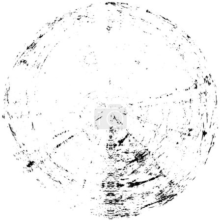 Illustration for Black Grunge Round Pattern Isolated on White Background. Ink Splatter Design - Royalty Free Image