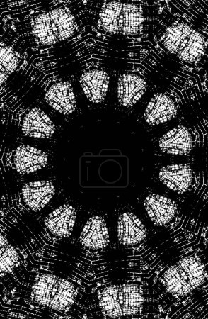 Illustration for Grunge black and white distressed overlay texture - Royalty Free Image