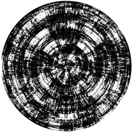 Illustration for Black and white grunge round background - Royalty Free Image