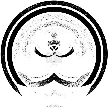 Illustration for Black and white grunge round background - Royalty Free Image