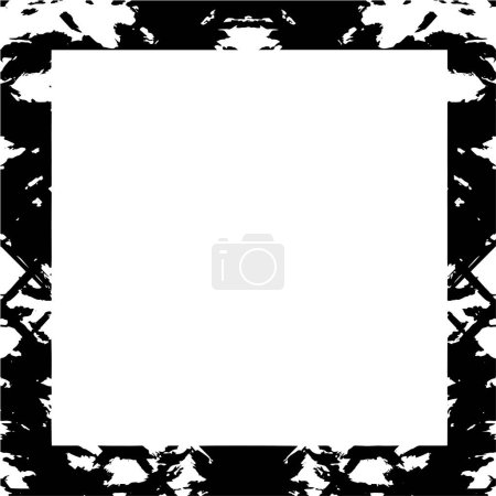 Illustration for Abstract grunge frame on white background. Vector design template. - Royalty Free Image