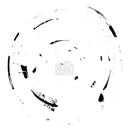 Illustration for Black and white round grunge background - Royalty Free Image