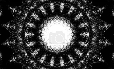 Illustration for Black and white background old grunge vintage mandala  background - Royalty Free Image