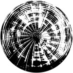 Grunge paint circle textured element. Vector illustration.