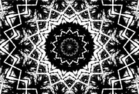 Illustration for Black and white creative background with kaleidoscopic pattern - Royalty Free Image