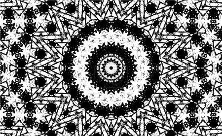 Illustration for Mosaic black and white vector illustration - Royalty Free Image