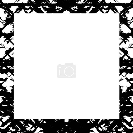 Illustration for Abstract grunge frame on white background. Vector design template. - Royalty Free Image