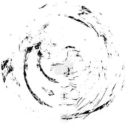 Téléchargez les illustrations : Grunge Round Element. Peinture abstraite de cercle pour la conception graphique créative. Distress texture toile de fond. Arrière-plan en forme d'anneau avec des éléments géométriques d'un kaléidoscope - en licence libre de droit