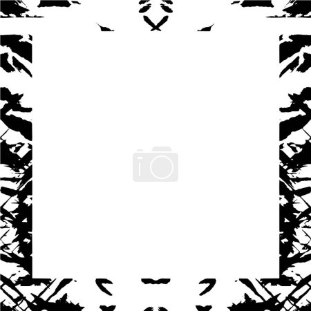 Ilustración de Marco vector negro y blanco grunge fondo - Imagen libre de derechos