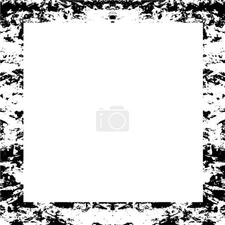 Ilustración de Marco cuadrado negro abstracto sobre fondo blanco. - Imagen libre de derechos