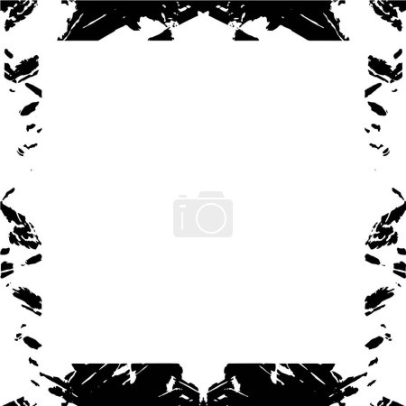 Ilustración de Marco vector negro y blanco grunge fondo - Imagen libre de derechos
