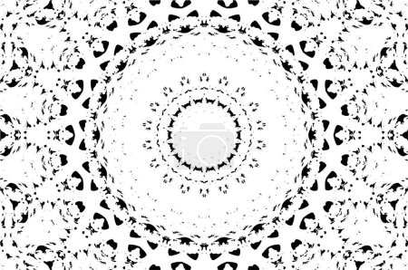 Illustration for Abstract black and white monochrome grunge overlay texture. - Royalty Free Image