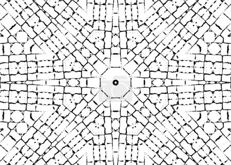 Ilustración de Mosaico ilustración vector blanco y negro - Imagen libre de derechos