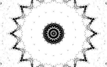 Schwarz-weißer Hintergrund alter Grunge Vintage Mandala Hintergrund  