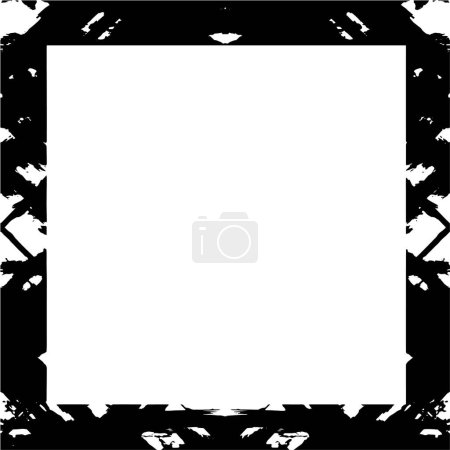 Téléchargez les illustrations : Cadre vecteur noir et blanc fond grunge - en licence libre de droit