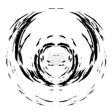 Illustration for Black round shape on white background. vector illustration - Royalty Free Image