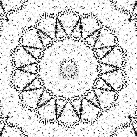 Illustration for Black and white mosaic vector illustration - Royalty Free Image