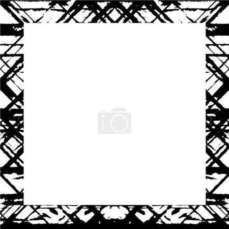 Illustration for Frame vector black and white grunge background - Royalty Free Image