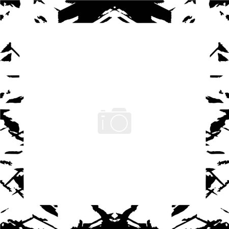 Illustration for Frame vector black and white grunge background - Royalty Free Image