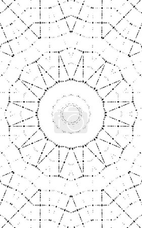 Illustration for Monochrome ornamental background. Mandala pattern. - Royalty Free Image