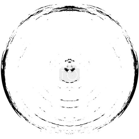 Ilustración de Ilustración vectorial de forma redonda negra abstracta sobre fondo blanco - Imagen libre de derechos