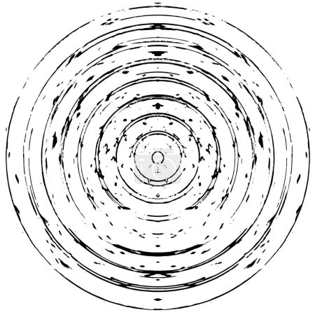 Ilustración de Abstracto negro forma redonda sobre fondo blanco - Imagen libre de derechos