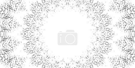 Téléchargez les illustrations : Fond ornemental noir et blanc avec motif kaléidoscopique - en licence libre de droit