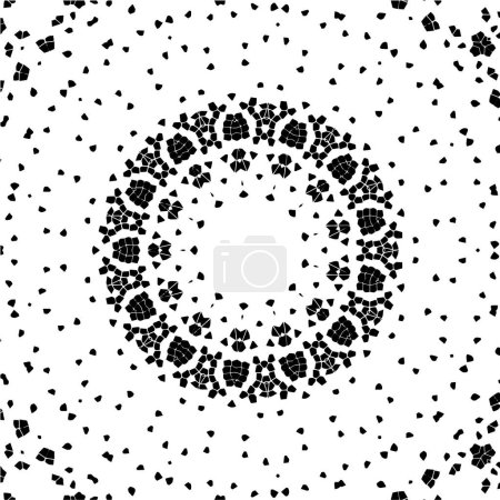Illustration for Black and white mosaic vector illustration - Royalty Free Image