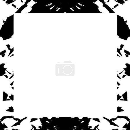 Ilustración de Plantilla de fondo blanco y negro. Marco grunge abstracto. - Imagen libre de derechos