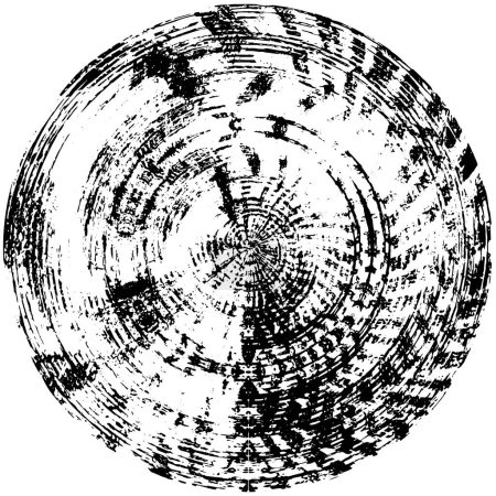 Téléchargez les illustrations : Abstrait forme ronde fond texturé noir et blanc - en licence libre de droit