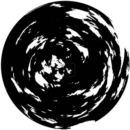 Téléchargez les illustrations : Grunge abstrait futuriste motif rond pour arrière-plan, illustration vectorielle - en licence libre de droit