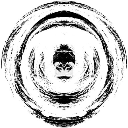 Téléchargez les illustrations : Grunge abstrait futuriste motif rond pour arrière-plan, illustration vectorielle - en licence libre de droit