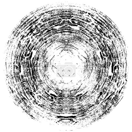 Ilustración de Patrón redondo de grunge abstracto futurista para fondo, ilustración vectorial - Imagen libre de derechos