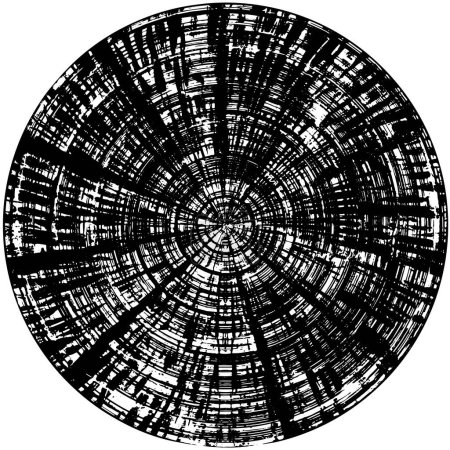 Illustration for Dark grunge geometric round pattern - Royalty Free Image