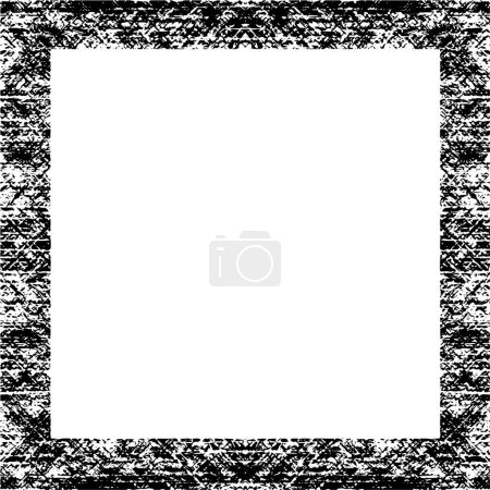 Illustration for Abstract grunge frame. Black and white background template. - Royalty Free Image
