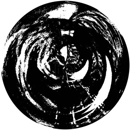 Téléchargez les illustrations : Cercle abstrait fond abstrait noir et blanc - en licence libre de droit