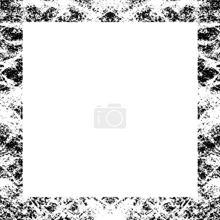 Ilustración de Marco grunge abstracto. Plantilla de fondo blanco y negro. - Imagen libre de derechos