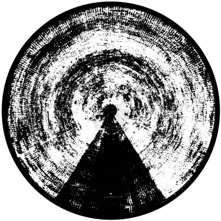 Illustration for Dark circle grunge geometric pattern - Royalty Free Image