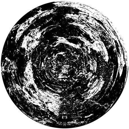 Ilustración de Fondo abstracto en blanco y negro, patrón circular - Imagen libre de derechos