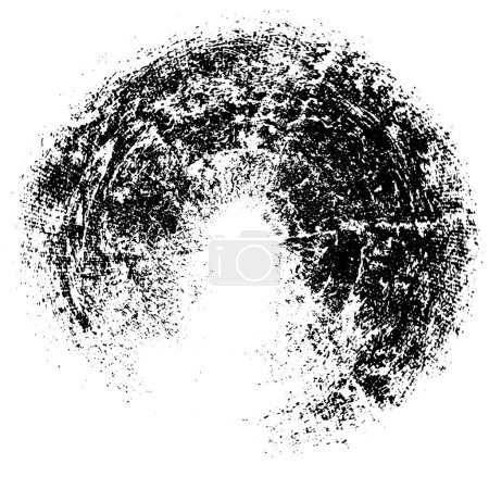 Illustration for Abstract black and white background, circular pattern - Royalty Free Image