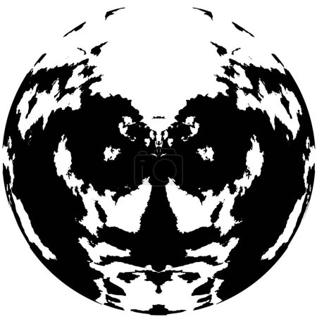 Ilustración de Fondo abstracto en blanco y negro, patrón circular - Imagen libre de derechos