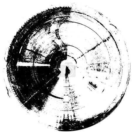 Illustration for Black and white round grunge background - Royalty Free Image