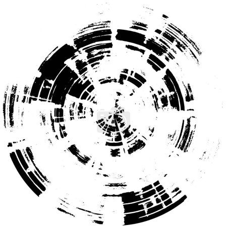 Ilustración de Fondo abstracto redondo en color blanco y negro - Imagen libre de derechos