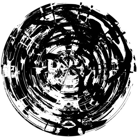 Ilustración de Fondo abstracto redondo en color blanco y negro - Imagen libre de derechos