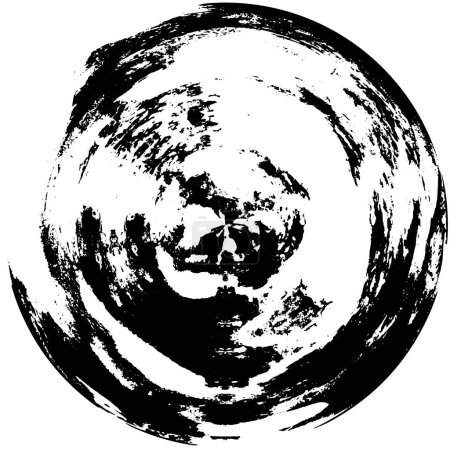Téléchargez les illustrations : Noir abstrait forme ronde sur fond blanc. illustration vectorielle - en licence libre de droit
