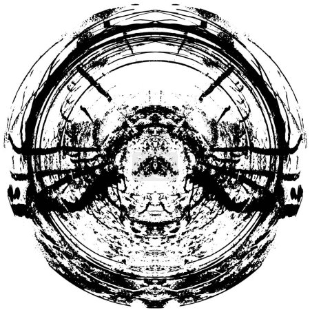 Ilustración de Negro forma redonda abstracta sobre fondo blanco. ilustración vectorial - Imagen libre de derechos
