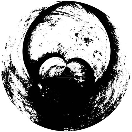 Ilustración de Negro forma redonda abstracta sobre fondo blanco. ilustración vectorial - Imagen libre de derechos